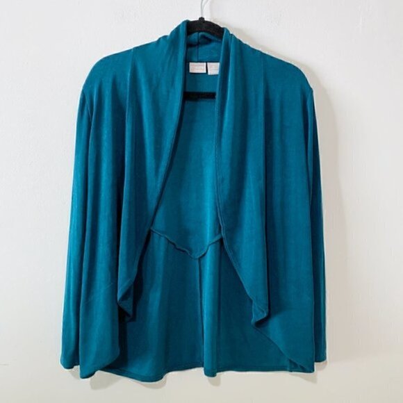 Chico's Travelers Classic Button-Sleeve Jacket Open Front Cardigan Sweater 0 - Picture 4 of 15